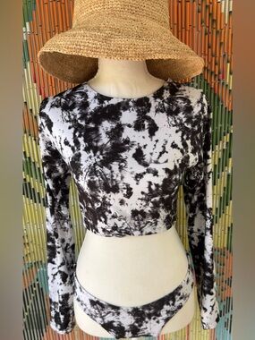 Maaji Black & White Tie-Dye Bikini Set